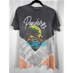 Disney Pandora The World of Avatar Tie Dye Graphic T-Shirt Grey Peach SM